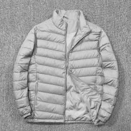 New Fluffy 90 down Cotton Jacket Men's Collar Casual Cotton Clothes Lightweight Warm Simple Jacket Outerwear Trendy