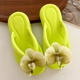 Cute Summer Butterfly Orchid Slipper Beach Elegant Women's Sandals Vacation Non-Slip Ladies Slippers Beach