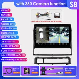Hizpo Android 14 DSP RDS Carplay 4G WIFI BT GPS Head Unit For Toyota Tacoma 2 HILUX 2005-2015 Car Radio Multimedia Video No DVD