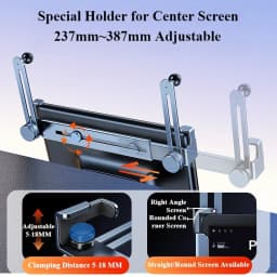 Hipacool Dual-position Car Screen Phone Holder Bracket Metal 360° Adjustable Stand for Tesla Model 3 Highland Y Car Accessories