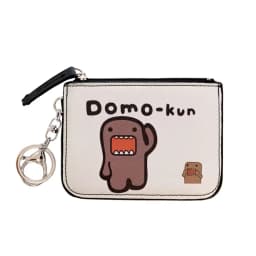 Domo Kun ID Card Holder Case Leather Cute Coin Purse Waller Men Women Bag Keychain Storage Bag