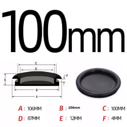 14mm-150mm Hole Diameter Black Single Sided Protective Coil Sealing Rubber Ring Wiring Grommets Hole Plug Gasket