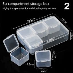 1/6/9/15/30Grids DIY Diamond Jewelry Storage Box Grids Clear Nail Art Rhinestones Tools Beads Display Storage Case Organizer Box