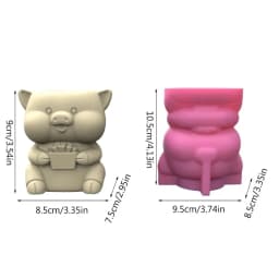 3D Animal Flowerpot Pen Holder UV Crystal Epoxy Mold Elephant Cement Plaster Clay Resin Silicone Mould DIY Crafts Casting Mold