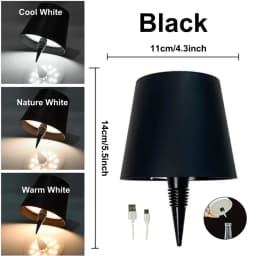 LED Table Lamp Wireless Wine Bottle Lamp USB Rechargeable Table Light Touch Control Dimming for Bar Club Cafe Atmosphere Decor