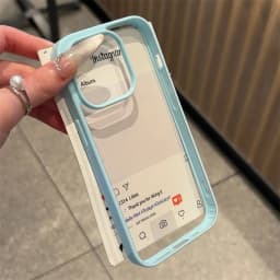 Luxury Clear Candy Color Case For iPhone 16 15 14 13 12 11 Pro Max Plus Clear Acrylic Bumper Protection Cases Cover
