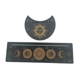 Rectangular Moon Shaped Tarot Base Bracket Wooden Tarot Card Display Stand Holder Divinations Game Accessories Durable