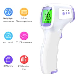 Non-Contact Temperature IR Thermometer Body Fast Measure Digital Fever Thermometer OR Portable Fingertip Blood Oxygen Oximeter