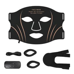 7 Color LED Face Mask with Neck Wireless Portable Red Light Therapy for Anti-Aging, Wrinkles, Skin Rejuvenation, Home Use