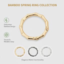 5-30pcs DIY Metal Bamboo Spring Ring 19-38mm Round Connector Buckle for Clasps Bag Handbag Carabiner Pendant Jewelry Accessory