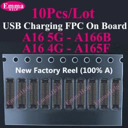 10pcs Charging FPC on MainBoard For Samsung A06 A07 A16 A17 A26 A33 A34 A35 A53 A54 A55 A56 A52 A72 A73 FPC Connector Port