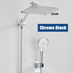 Concealed Shower Set Two-In-One Shower Set, Long Hose, 8/10-inch High-Pressure Rainfall Shower Head Rainfall Bath Shower