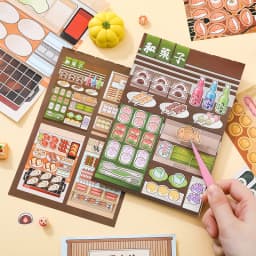Mr.Paper 18Pcs Tidy Up Challenge Sticker Book Stress Relief Organizing Scene Sticker for DIY Journal Scrapbook Decor