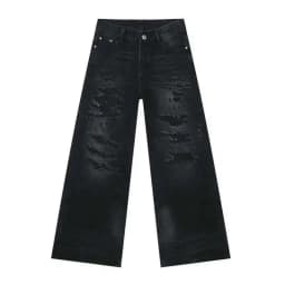IEFB High Street Men's Denim Pants Hole Worn-out Streetwear Trousers Straight Wide Leg Casual Male Jeans New Autumn 2024 9C8513