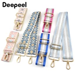 1P Deepeel 5cm Wide Handbag Straps Embroidered Bag Strap Shoulder Band Crossbody Webbing Adjustable DIY Sewing Accessories