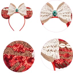 Fashion Moana Ears Headbands For Kid Hook Bow Maui Hair Accessories Women Frangipani Flowers Hairband Girl Spiral Conch Headwear