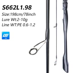 FISHINGFANS Rod L ML M LS Guide Spinning Casting Bass Pike Catfish Rod Trouts Perch 30T Carbon Fishing Rod