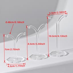 1pc Acrylic Clear Earrings Display Holder Acrylic Jewelry Display Stand Holder Y Shape Stud Earrings Drop Earrings Showcase