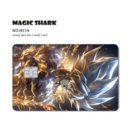 Magic Shark Anime Goku Vegeta Trunks Laser Holographic Shinny Skin Cover Sticker Film for Debit Credit Card