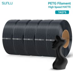 SUNLU 5KG PLA/PETG/ High Speed Matte PETG Filament 1.75mm 1KG Without Tray 3D Printer Filament for 3D Printer,Refll Filament