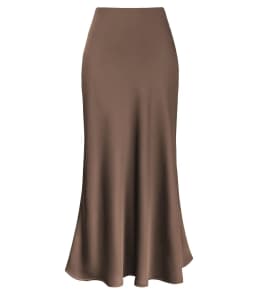 Spring Summer Women's Clothing New Style Silky Texture Forged Surface Acetic Acid Hanging High Waist Fish Tail Half Skirt Women