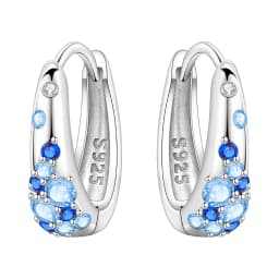 Orstarry S925 Sterling Silver Colorful Wavy Earrings Versatile Hoop Earrings For Women Jewelry Original Party Gifts