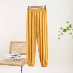 Modal Loose Cuffed Pants Women Spring Summer Color Casual Thin Home Pants plus Size Outdoor Wear Mosquito Proof