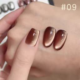 10ML 1-10PCS Winter New Style Hot Selling Black Nails Brown Nails Glass Bead Magnet Cat Eye Nail Polish Nail Set Nail Supplies