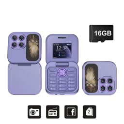 2026 NEW SERVO I17 Pro Mini Flip Mobile Phone 2 SIM Speed Dial Magic Voice Blacklist FM Radio 2G GSM Small Foldable Cellphones
