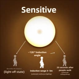 USB Charging Smart Sensor Lamp LED Human Body Induction Night Light Bedside Bedroom Home Corridor Lighting 8 LEDs Mini Wall Lamp