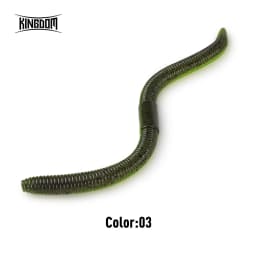 Kingdom 15pcs Earthworm Soft Lure Sinking 1.8g 96mm 2.8g 120mm Artificial Fishing Lures Bass Flatfish Fishing Fishing Equipment