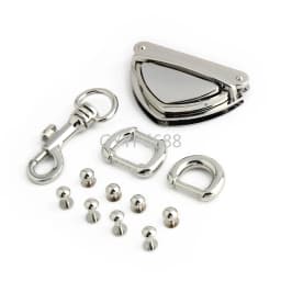 4/10Sets Metal Clasp Lock Snap Hook For DIY Leather Craft Handbag Shoulder Purse Briefcase Catch Buckles Whole Set Accessories