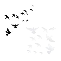 Window Alert Bird Stickers - Self-Adhesive Silhouettes Window Clings Sticker Set