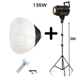 Bowens Video Studio Kit 90/135W 220V Photography Light Dimmable Kit LED Lamp 2m Tripod Flash Studio Lighting 3000-6000K 3 Color