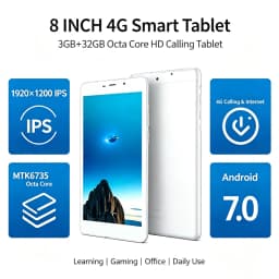 8 INCH 64 Bit 3GB RAM+32GB ROM Tablet PC 4G Phone Call Android 7.0 MTK6735 1920*1200 IPS Screen with Octa Core Processor