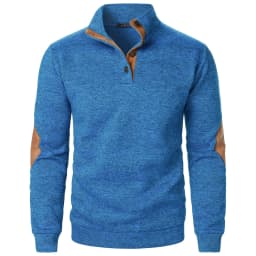 Men's Long Sleeve Stand Collar Sweatshirts Casual Pullover Outdoor Streetwear for Men Sport Riding lightweight V-neck Coats