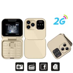 SERVO I16 PRO 2G GSM/4G LTE Foldable Mini Mobile Phone 2 SIM Card Speed Dial Magic Voice Flashlight 1.77'' Screen Flip Cellphone