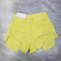 2026 New Ripped Rough Edge Design High Waist Denim Shorts Wide Leg Shorts Women