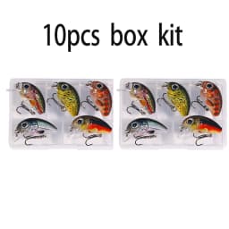 HENGJIA 5pcs 1.5g-2g 3cm Mini Crankbait Kit Artificial Wobblers Hard Bait Bass Trout Fishing Lure Tackle Pesca Peche Truite