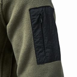 AIOPESON Men's Fleece Multi Pocket Sweatshirt Stand Collar Snap Button Solid Casual Outdoor Pullover Fall Winter Warm for Men