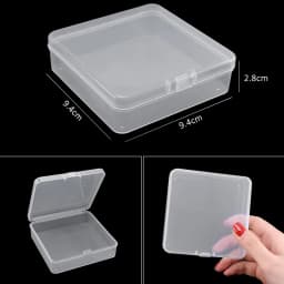 Transparent Plastic Storage Box Case 6Sizes Square Container Packaging for Crafts Beads Earring Jewelry Boxes Tools Organizer
