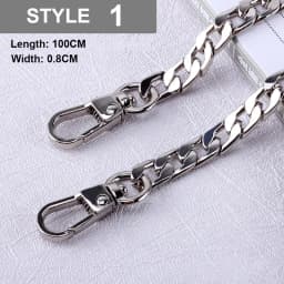 Simple Stainless Steel Bag Strap 100cm Metal Bag Chain DIY Bag Accessories For Shoulder Bag Crossbody Bag Women Bag Handbag Stra
