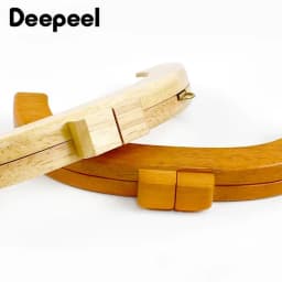 1Pc 20/25cm Wooden Purse Frame Handbag Handle Woven-Bag Closure Kiss Clasp Bag Wallet DIY Handmade Sewing Brackets Accessories