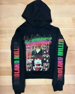 Men Gothic Horror Print Zip Up Hoodie Dark Anime Face Graphic Sweatshirt Y2K Harajuku Streetwear Outerwear Casual Black Tops
