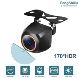 Car Rear View Camera 200° AHD 1920x1080P for Fisheye Golden Lens Full HDR Night Vision Vehicle Back Car Reversing Front Camera