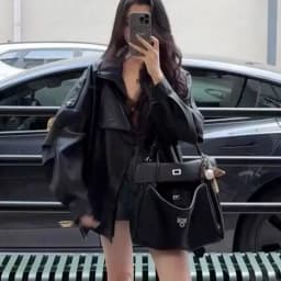 2026Y2K high-end retro motorcycle leather jacket women's spring and autumn versatile design leather jacket trend