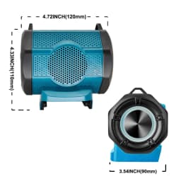 PATUOPRO Cordless Bluetooth Speaker Box Portable Wireless Surround Player Loudspeaker Compatible Makita 18V Battery(No Battery)