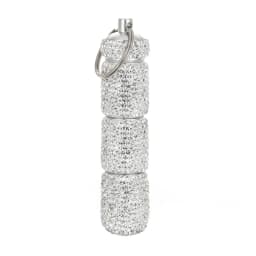 Bling Pill Case Portable Travel Pill Container Ins Rhinestone Waterproof Small Pill Holder with Keychain Cute Pill Storage Box