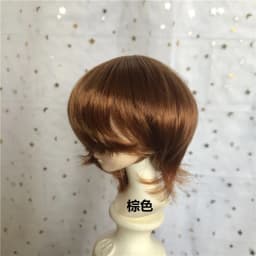 Doll's Wig for 1/3 1/4 1/6 1/8 Male Female Bjd Doll Wolf Tail Type Short Hair Diy Girl Toys Dress Up Doll Accessories, No Doll