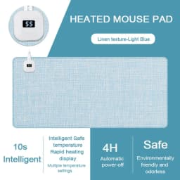 Electric Heat Mouse Pad Table Mat Display Temperature Heating Mouse Pad Keep Warm Hand For Office Computer Desk Keyboard Winter